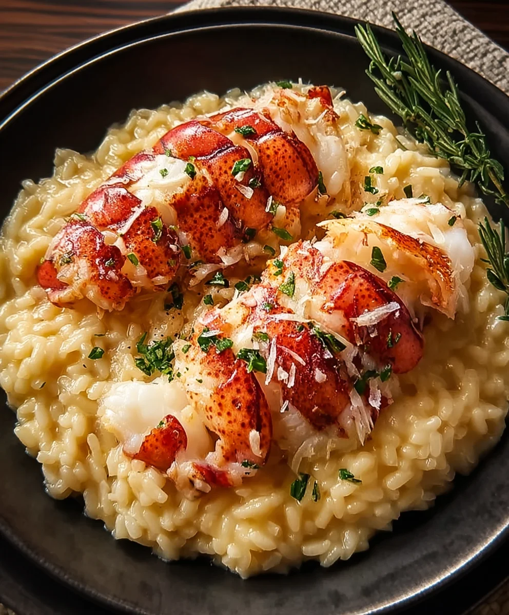 Butter Poached Lobster Risotto - Decadent Seafood Delight