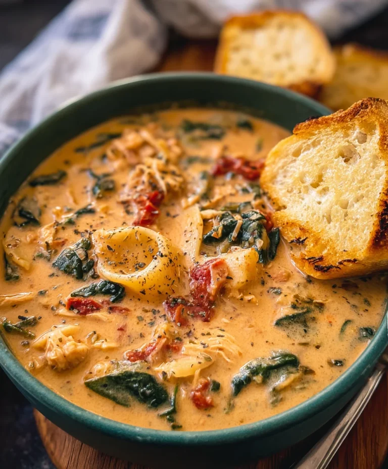 Creamy Marry Me Tuscan Chicken Soup-Easy Recipe