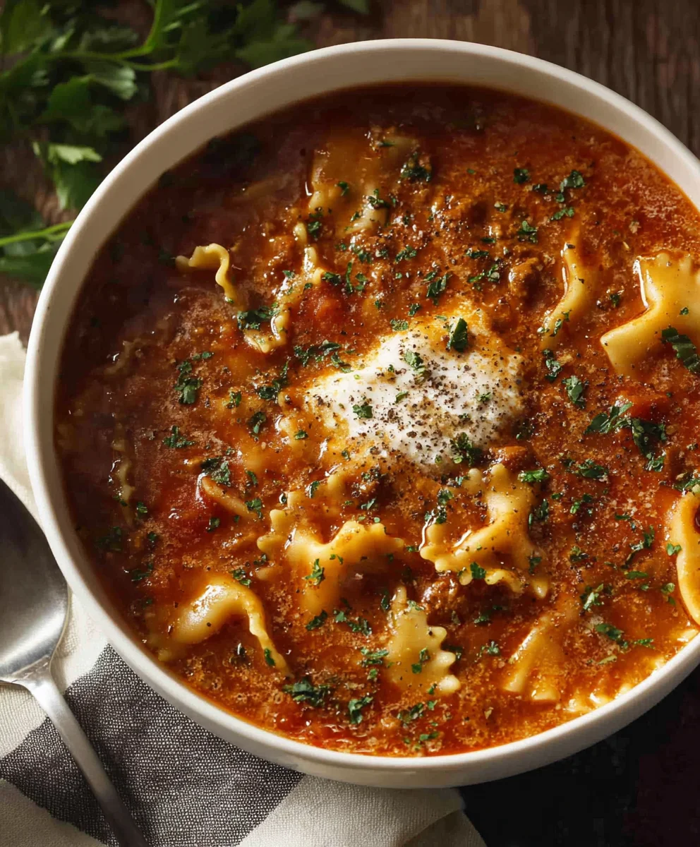 One Pot Lasagna Soup - Delicious & Easy Recipe