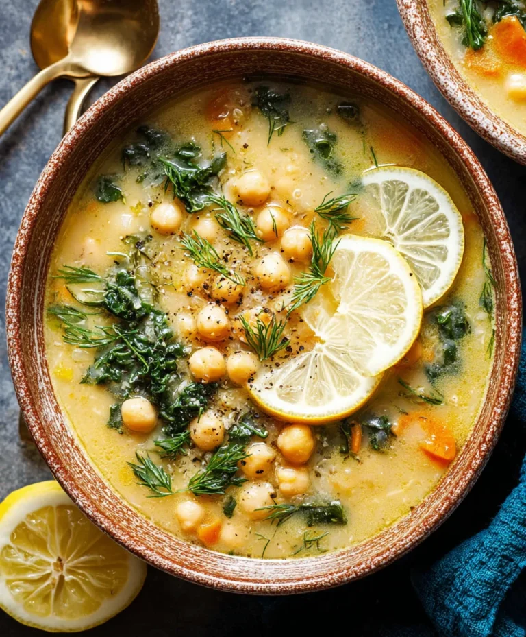 Lemony Greek Chickpea Soup- Easy & Delicious Recipe