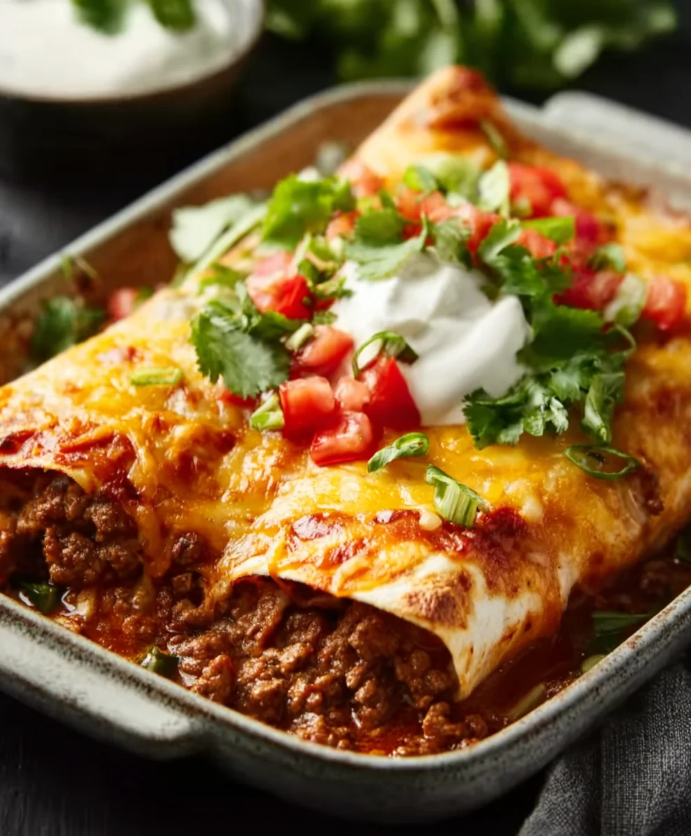 Easy Ground Beef Enchiladas- Quick & Delicious Dinner