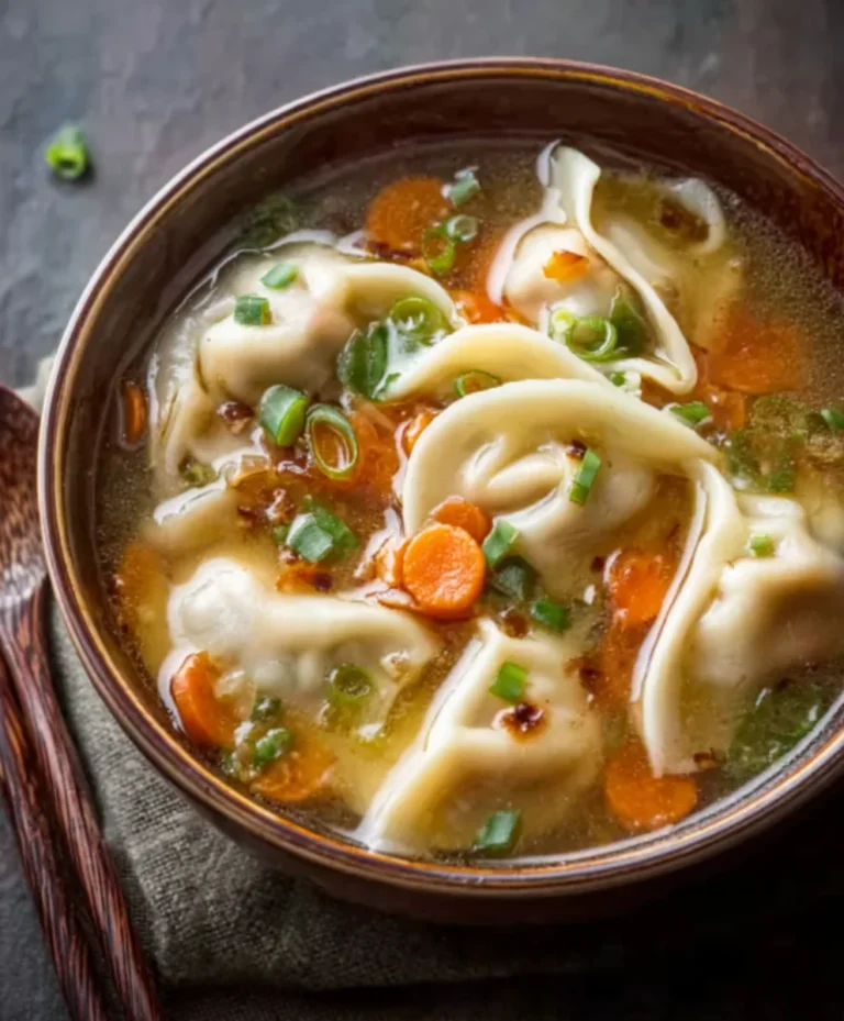 Hearty Potsticker Soup Recipe- Comforting Beef Delight