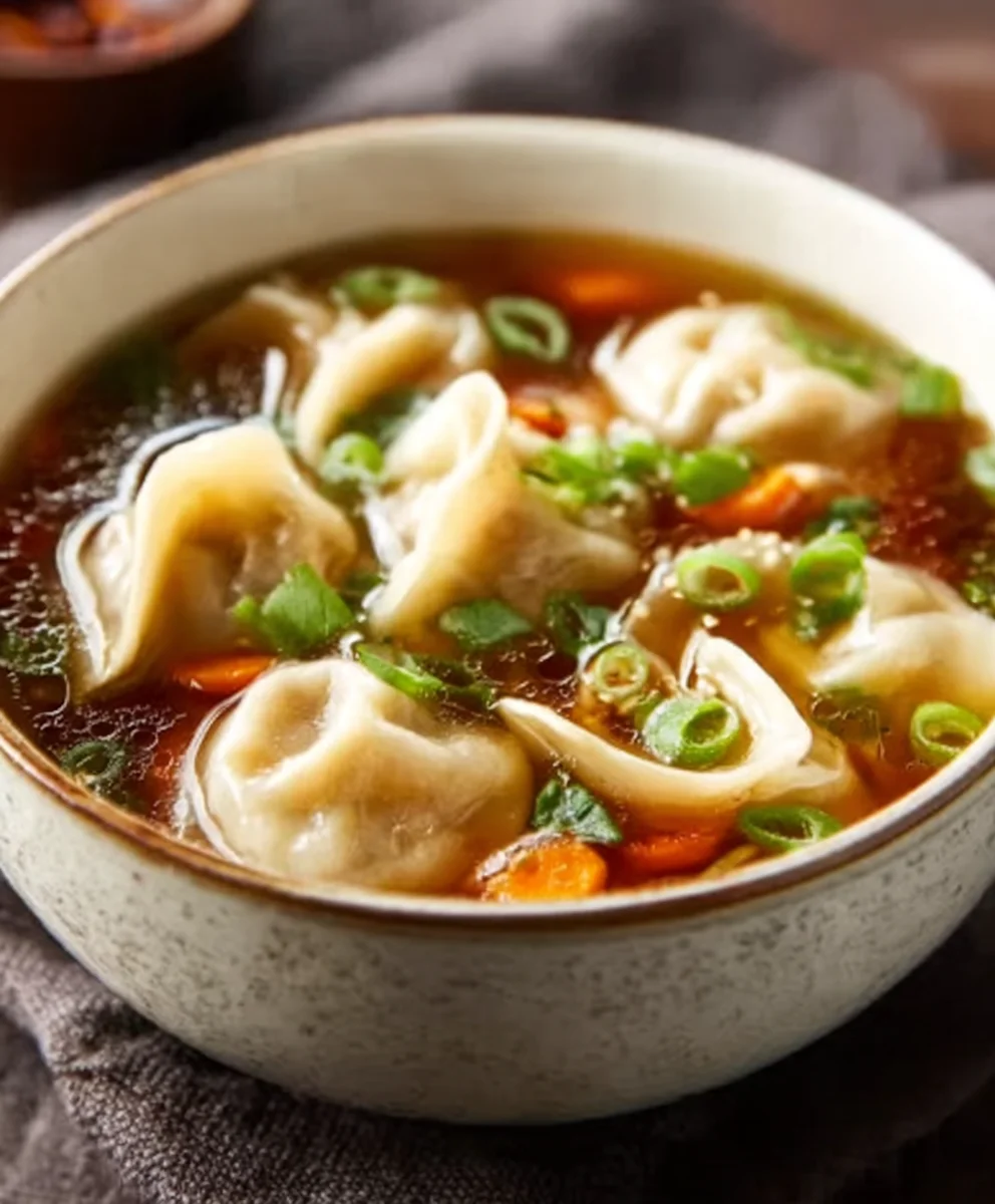 Hearty Potsticker Soup Recipe- Comforting Beef Delight