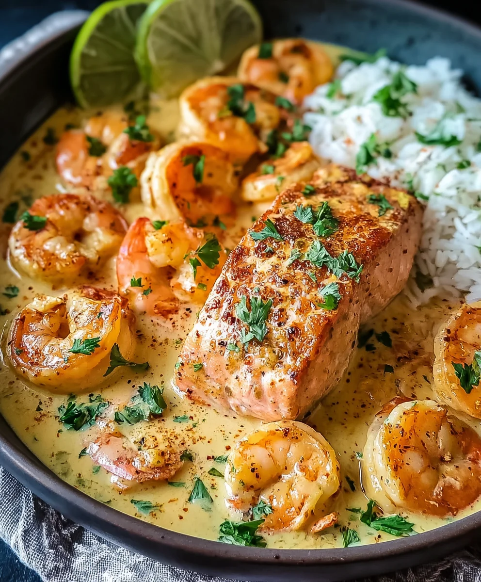 Salmon Shrimp Cajun Cream Pasta Recipe