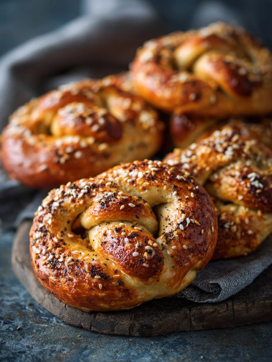 Cheesy Beef Stuffed Pretzels - Easy Delicious Recipe