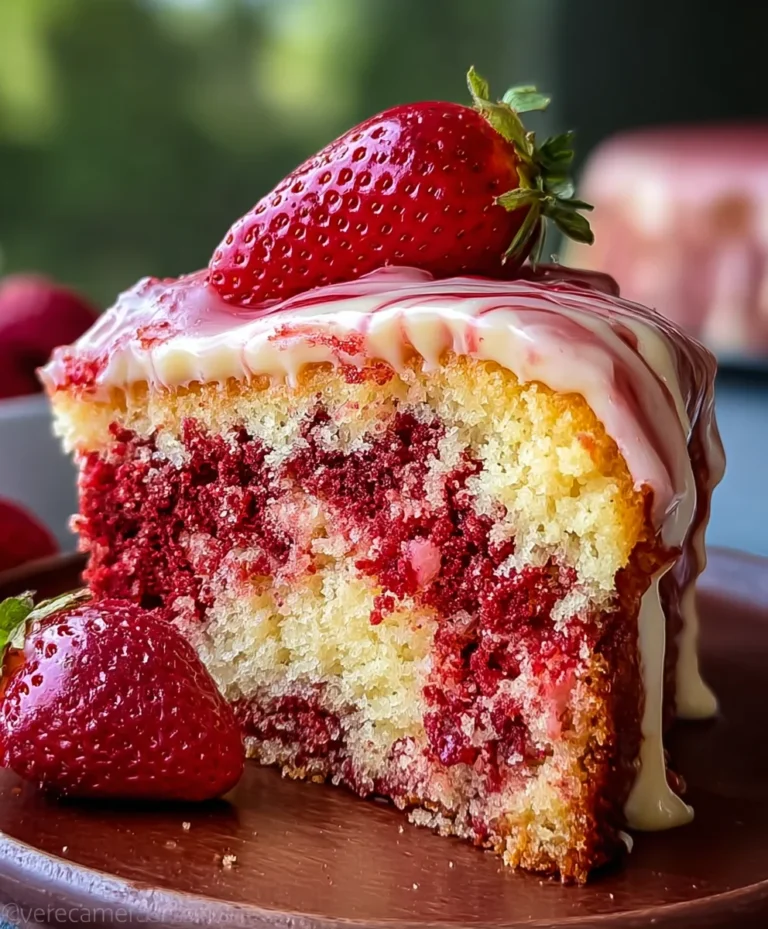 Strawberry Honeybun Cake- Sweet & Easy Dessert Recipe