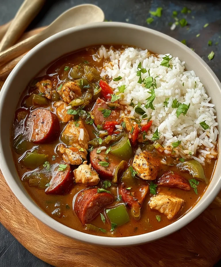 Classic Chicken and Sausage Gumbo-Hearty Cajun Classic