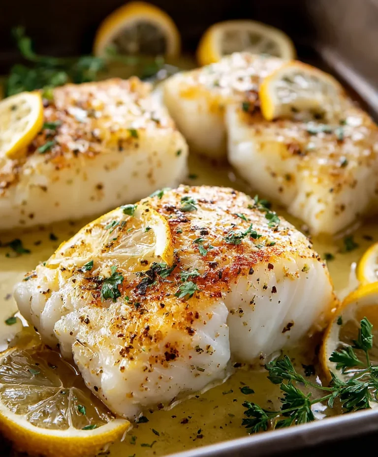 Lemon Garlic Butter Baked Cod – Easy & Flavorful Recipe