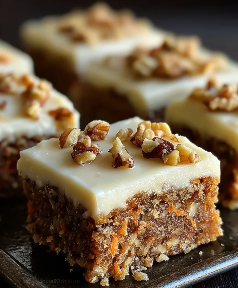 Easy Carrot Cake Bars – Moist & Delicious Dessert