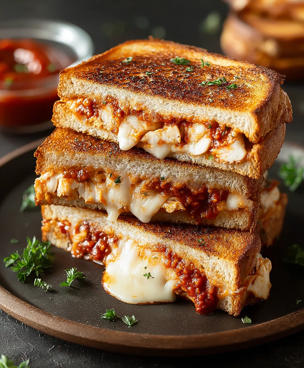 Easy Chicken Parmesan Grilled Cheese Quick Fix
