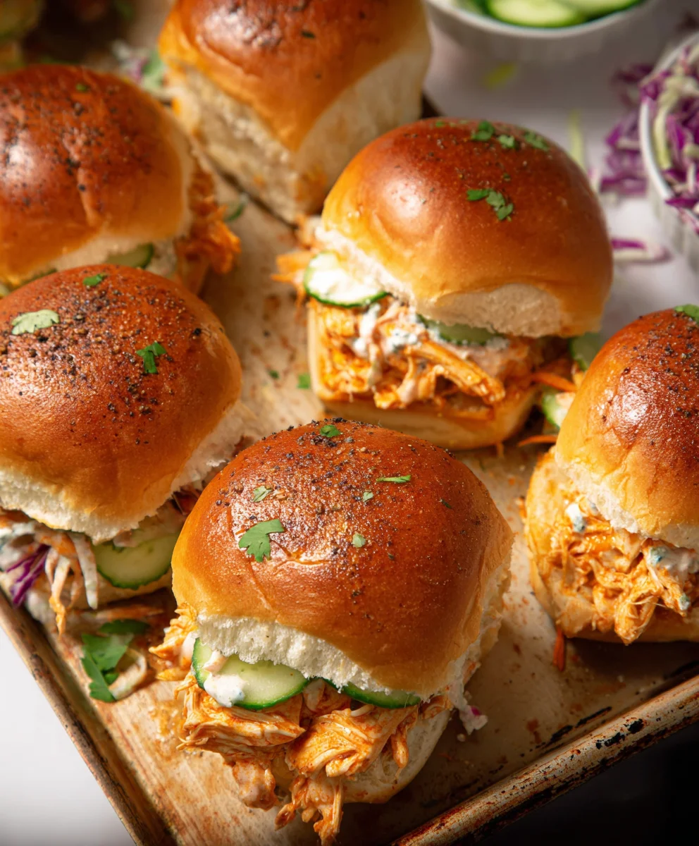 Spicy Buffalo Chicken Sliders- Easy & Delicious Appetizer