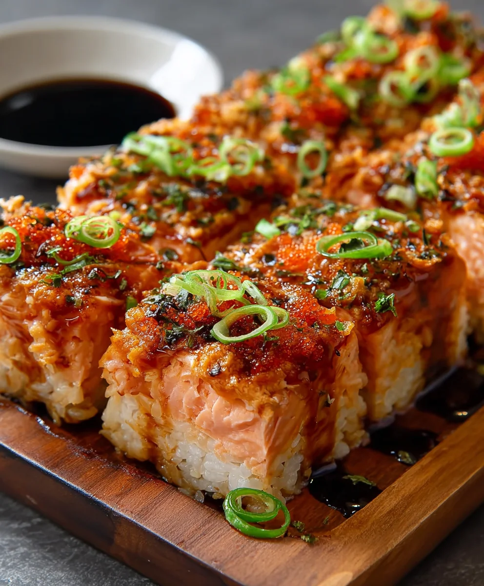Spicy Salmon Sushi Bake-Easy Weeknight Dinner