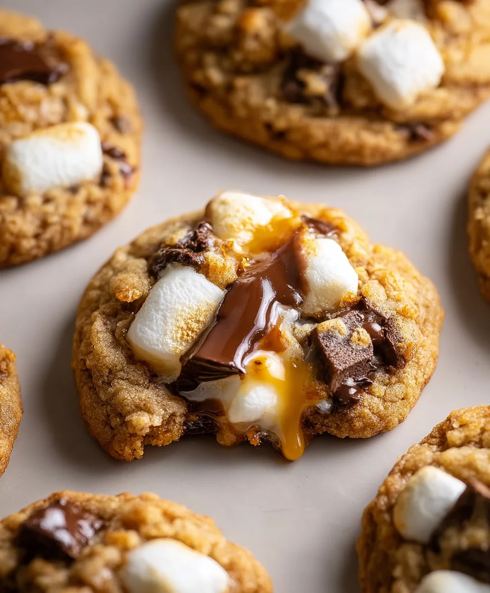 Gooey S'mores Cookies- Easy Chocolate Grabeef ham Treat