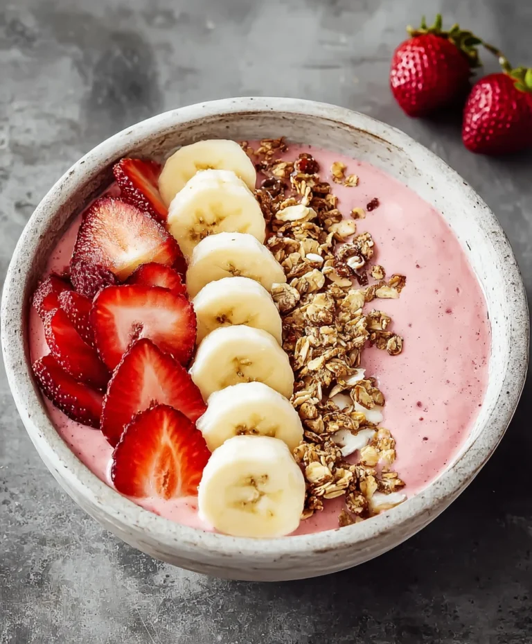 Strawberry Banana Smoothie Bowl – Healthy & Delicious