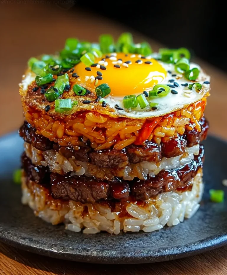 Flavorful Korean Beef BBQ Rice Stack Recipe