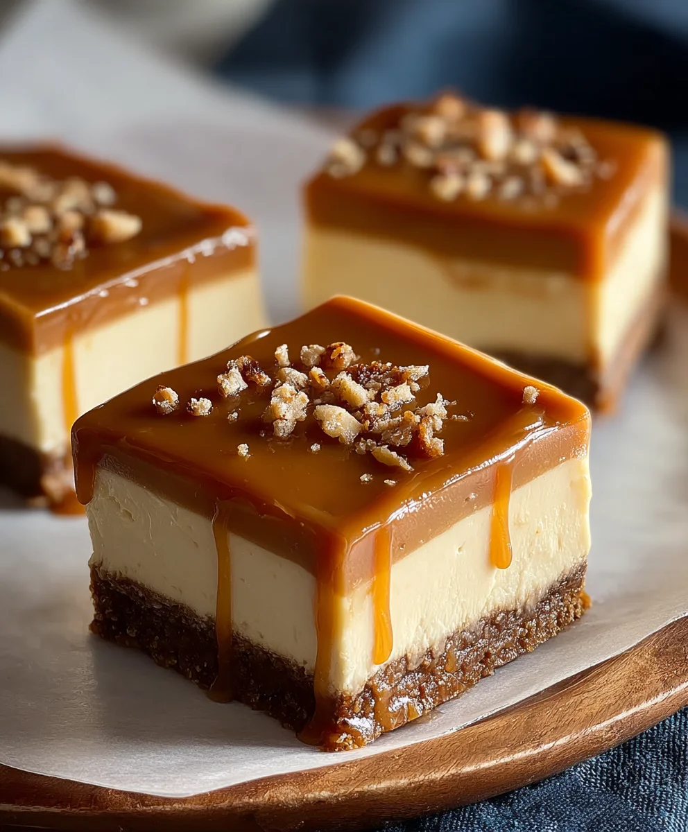 Dulce de Leche Cheesecake Bars-Irresistible Sweet Treat