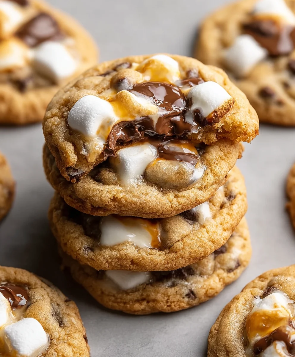 Gooey S'mores Cookies- Easy Chocolate Grabeef ham Treat