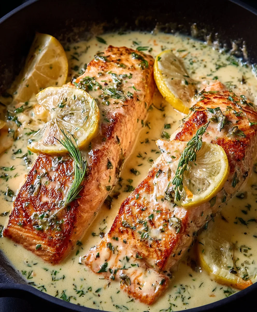 Creamy Lemon Butter Salmon - Easy Delicious Recipe
