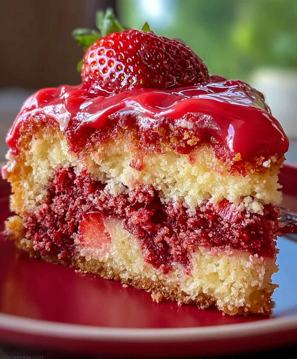 Strawberry Honeybun Cake- Sweet & Easy Dessert Recipe