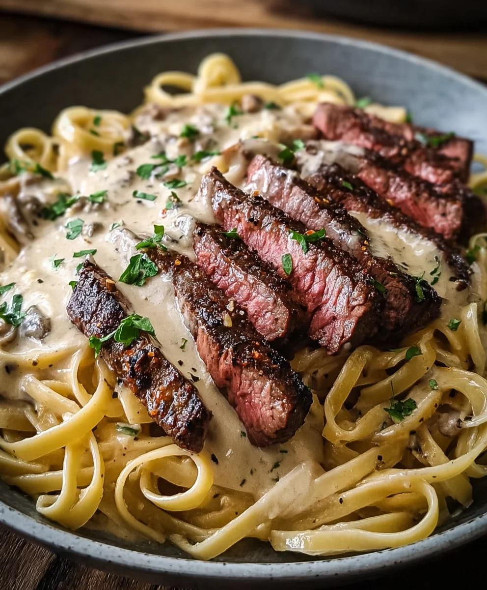 Cajun Steak Alfredo-Bold Flavorful Pasta Dish