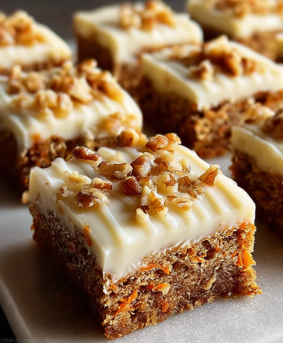 Easy Carrot Cake Bars - Moist & Delicious Dessert