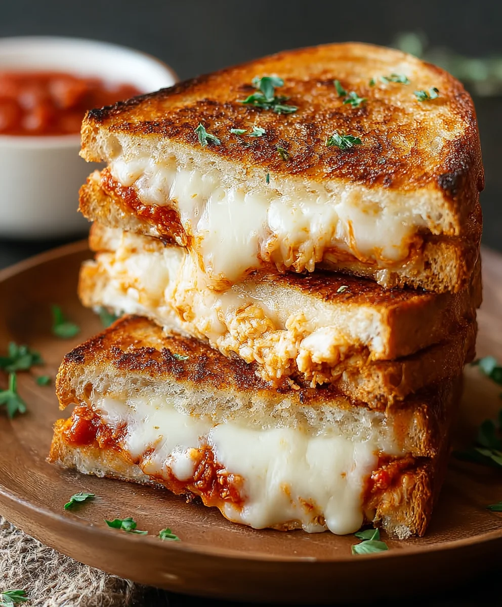 Easy Chicken Parmesan Grilled Cheese Quick Fix