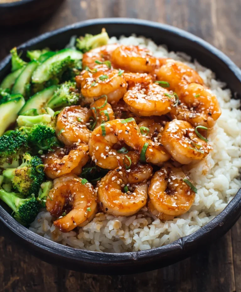 Honey Garlic Shrimp Bowls- Easy Weeknight Dinner