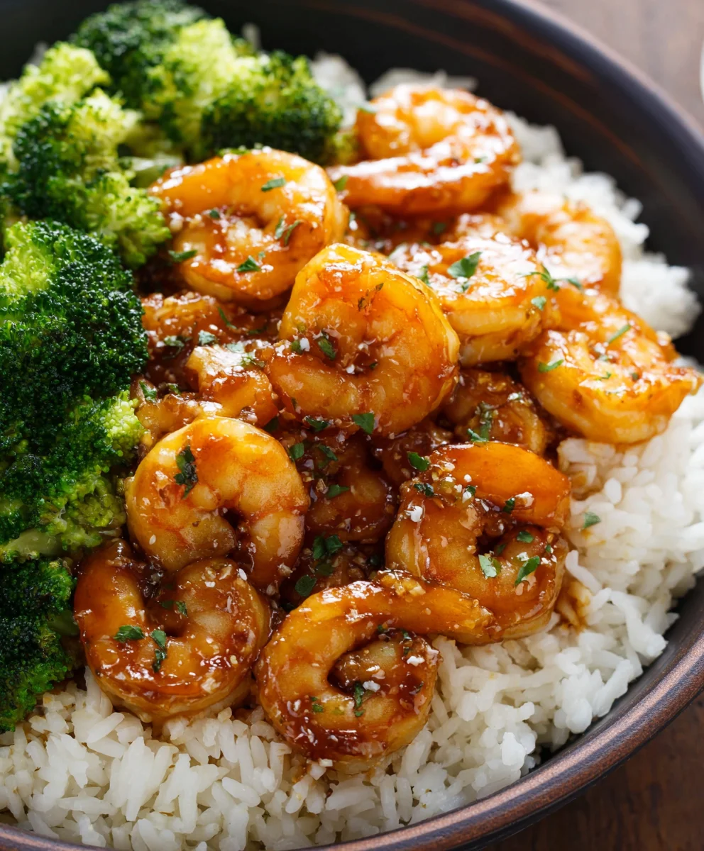 Honey Garlic Shrimp Bowls- Easy Weeknight Dinner