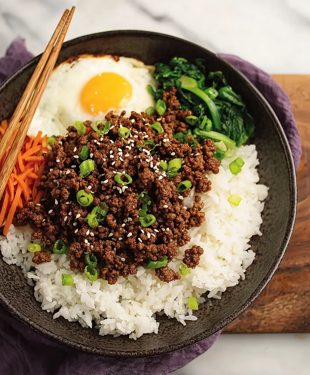 Quick Korean Ground Beef Bowl Easy Dinner
