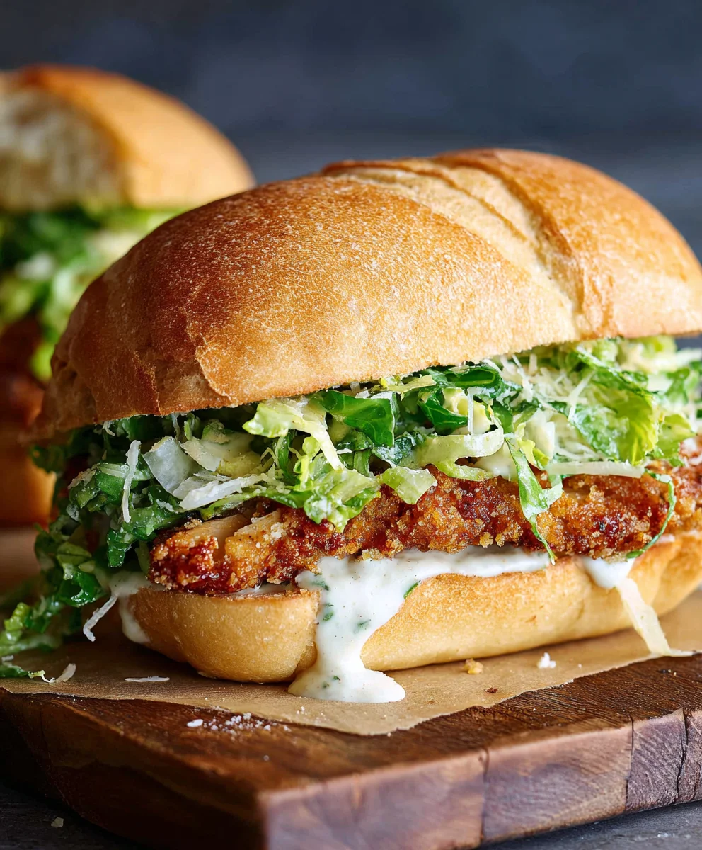 Crispy Chicken Caesar Sandwich Recipe-Best Easy Version