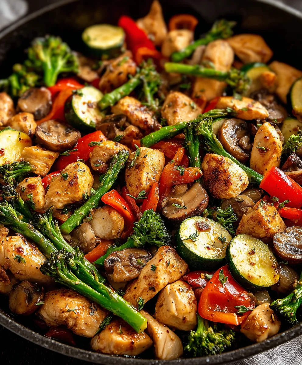 Healthy Chicken Vegetable Skillet Recipe