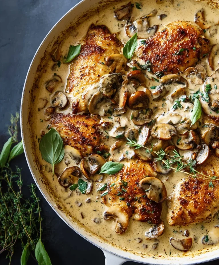 Easy Creamy Mushroom Chicken Recipe – Weeknight Dinner