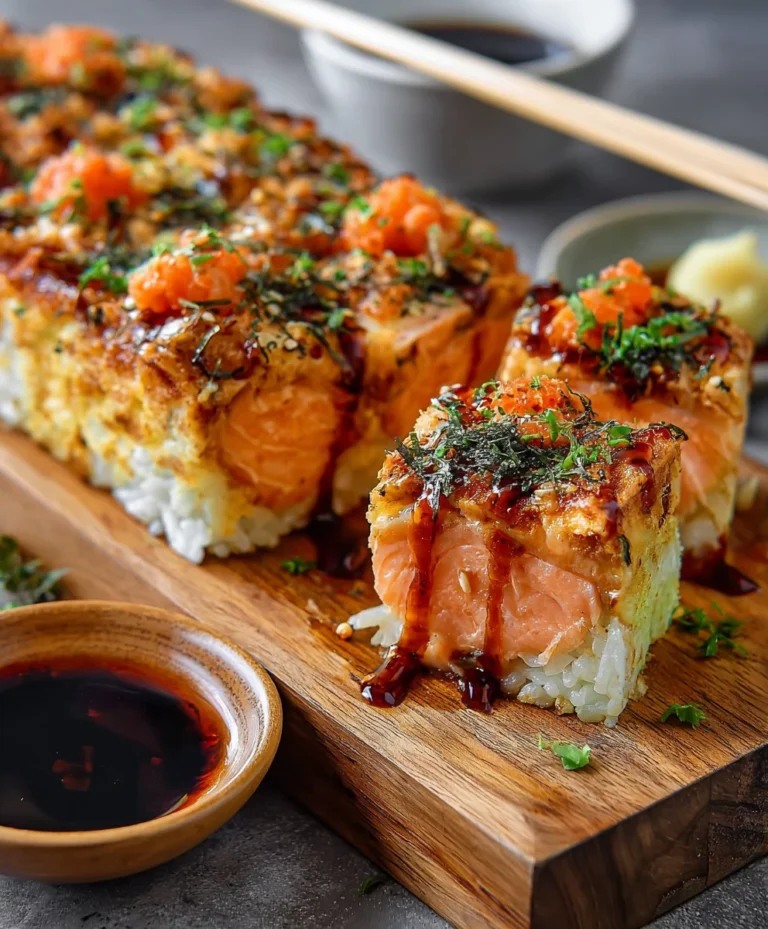 Spicy Salmon Sushi Bake-Easy Delicious Recipe