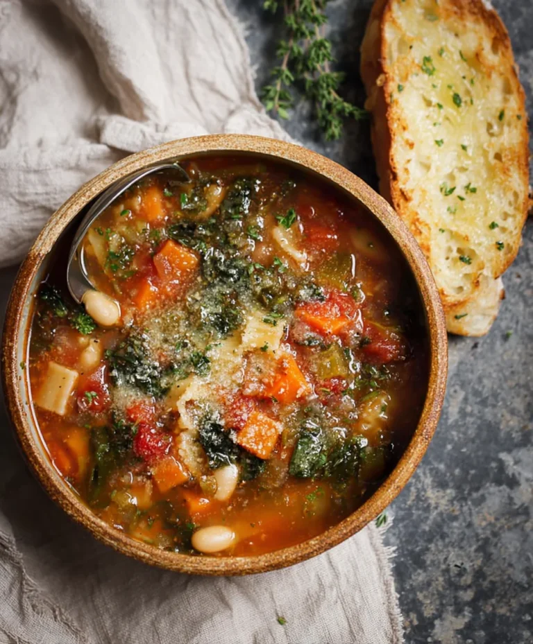 Hearty Winter Minestrone Soup-Comforting Beef Broth Recipe