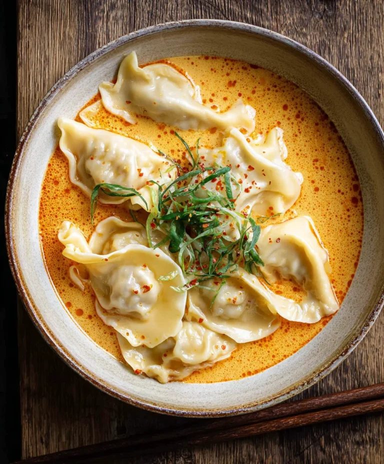 Thai Coconut Curry Beef Dumpling Soup Delight