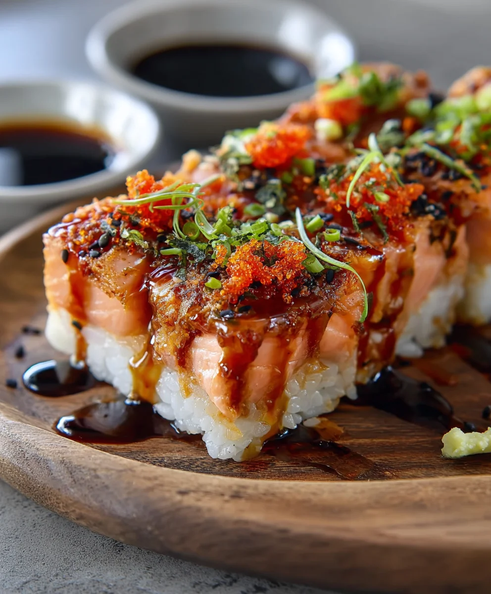 Spicy Salmon Sushi Bake-Easy Delicious Recipe