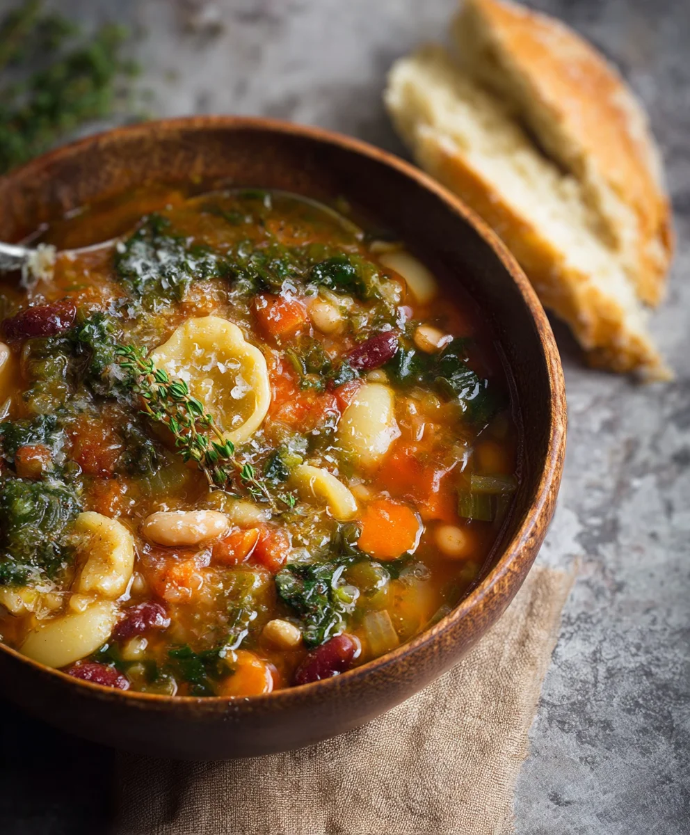 Hearty Winter Minestrone Soup-Comforting Beef Broth Recipe