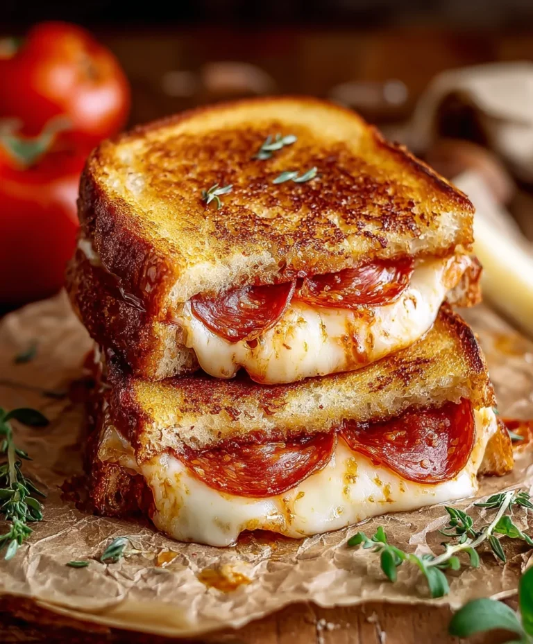 Beef Beef Pepperoni Pizza Grilled Cheese-Ultimate Flavor