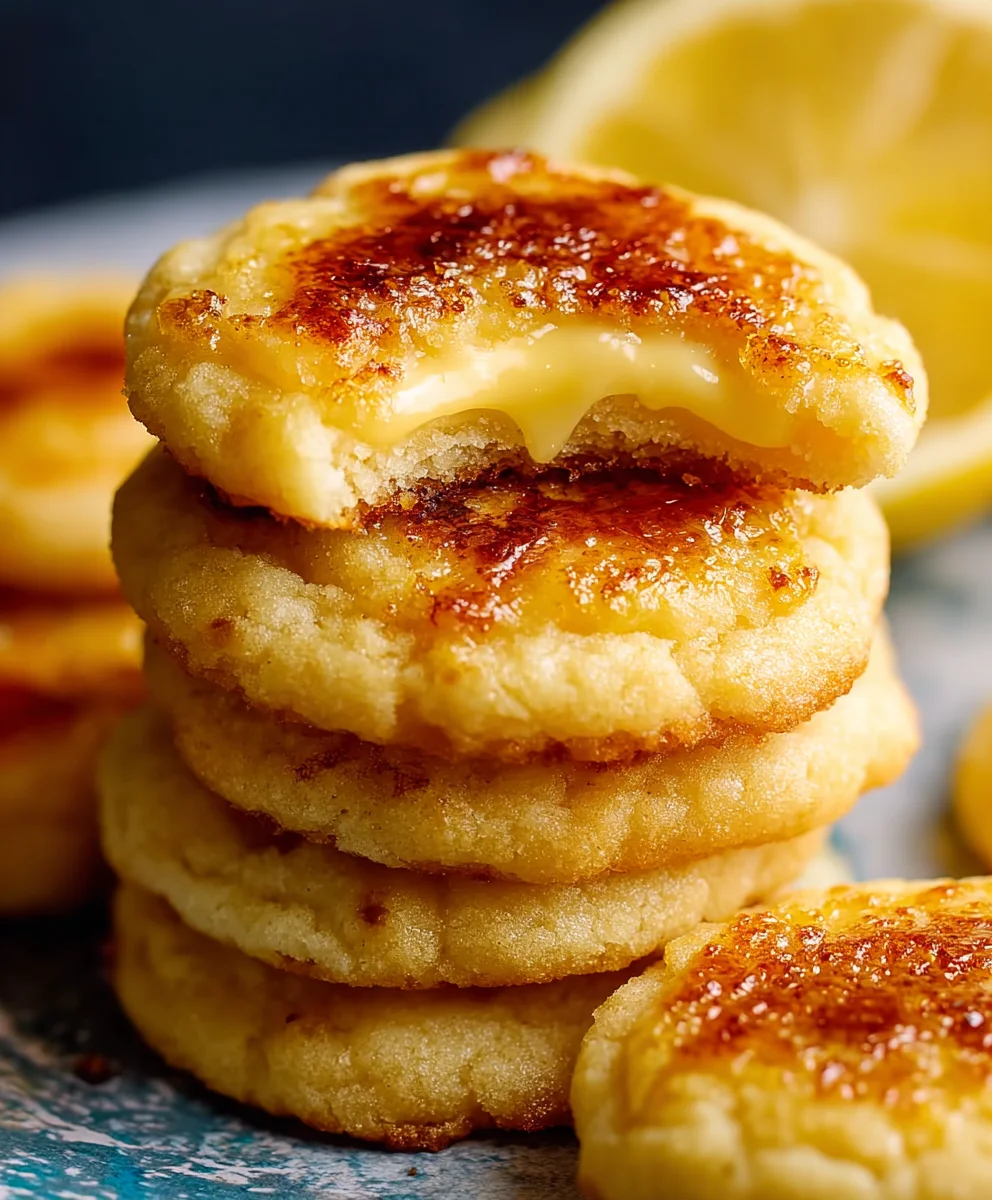 Lemon Crème Brûlée Cookies-Taste the Sweetness