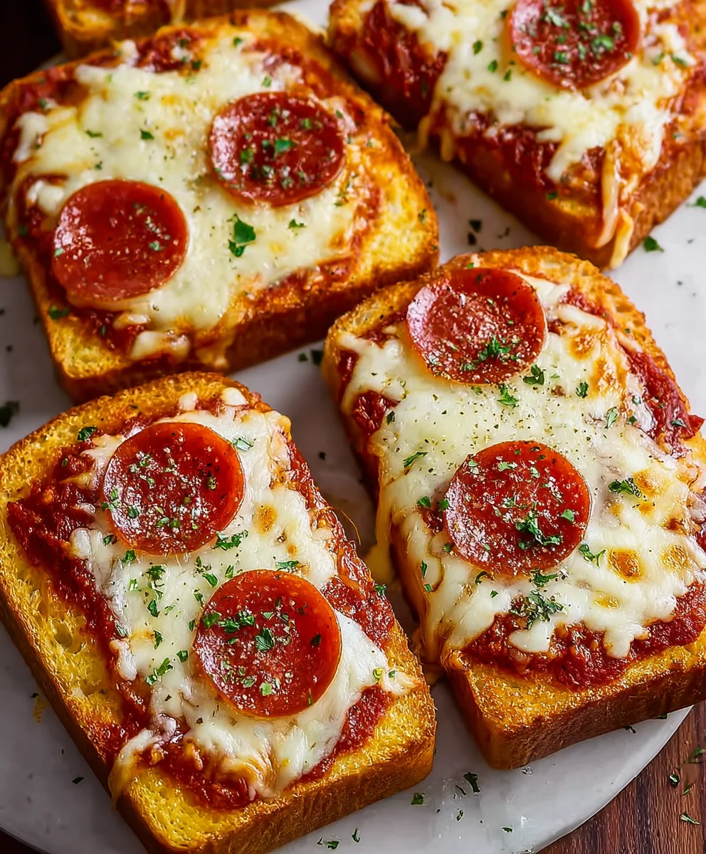 Texas Toast Garlic Bread Pizza-Easy Appetizer Recipe