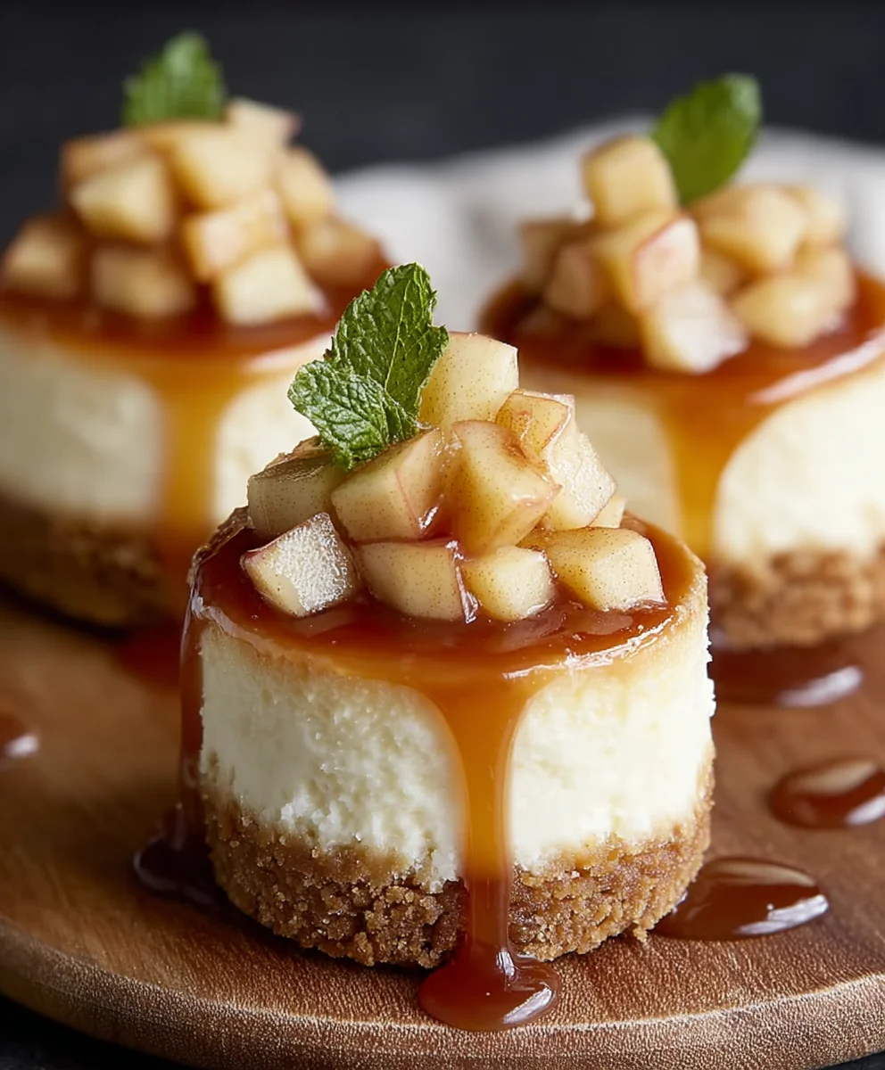 Decadent Apple Mini Cheesecakes-Easy Dessert Recipe
