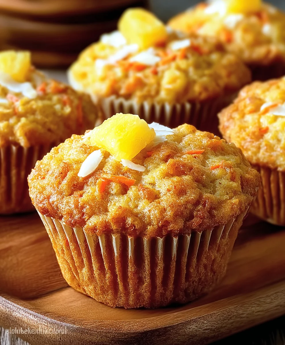 Pineapple Carrot Muffins - Sweet Fruity Baked Treats
