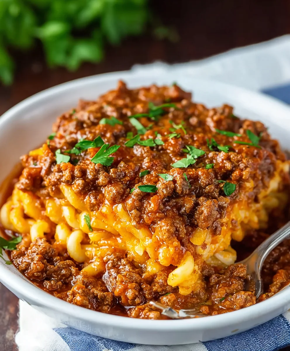 Quick Beef Sloppy Joe Casserole-Easy Family Dinner
