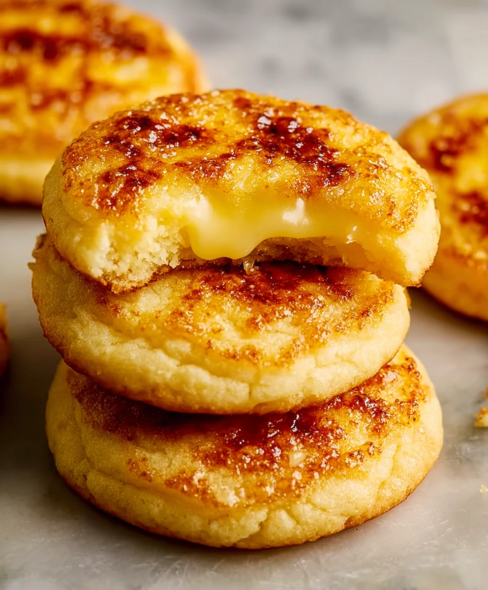 Lemon Crème Brûlée Cookies-Taste the Sweetness