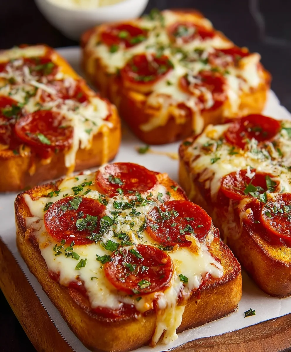 Texas Toast Garlic Bread Pizza-Easy Appetizer Recipe