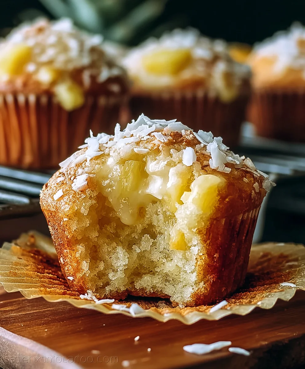 Tropical Pina Colada Muffins - Easy & Delicious