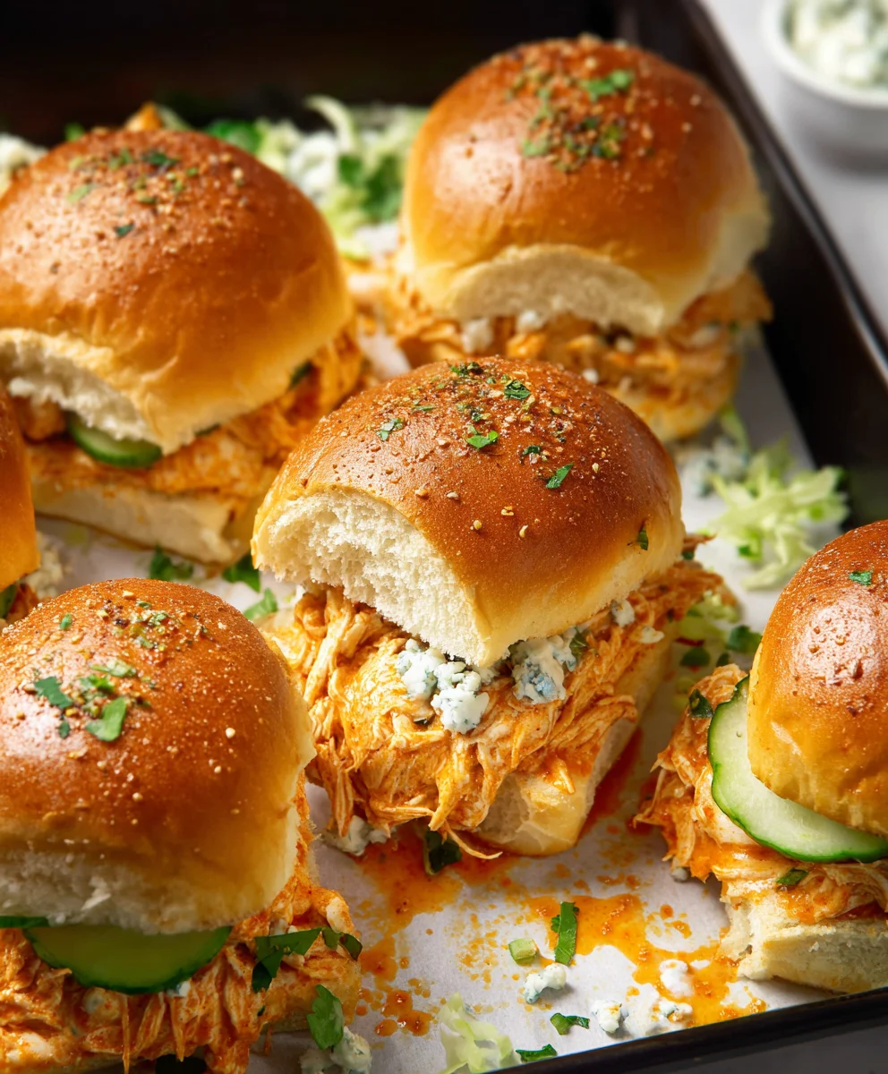 Spicy Buffalo Chicken Sliders- Easy & Delicious Appetizer
