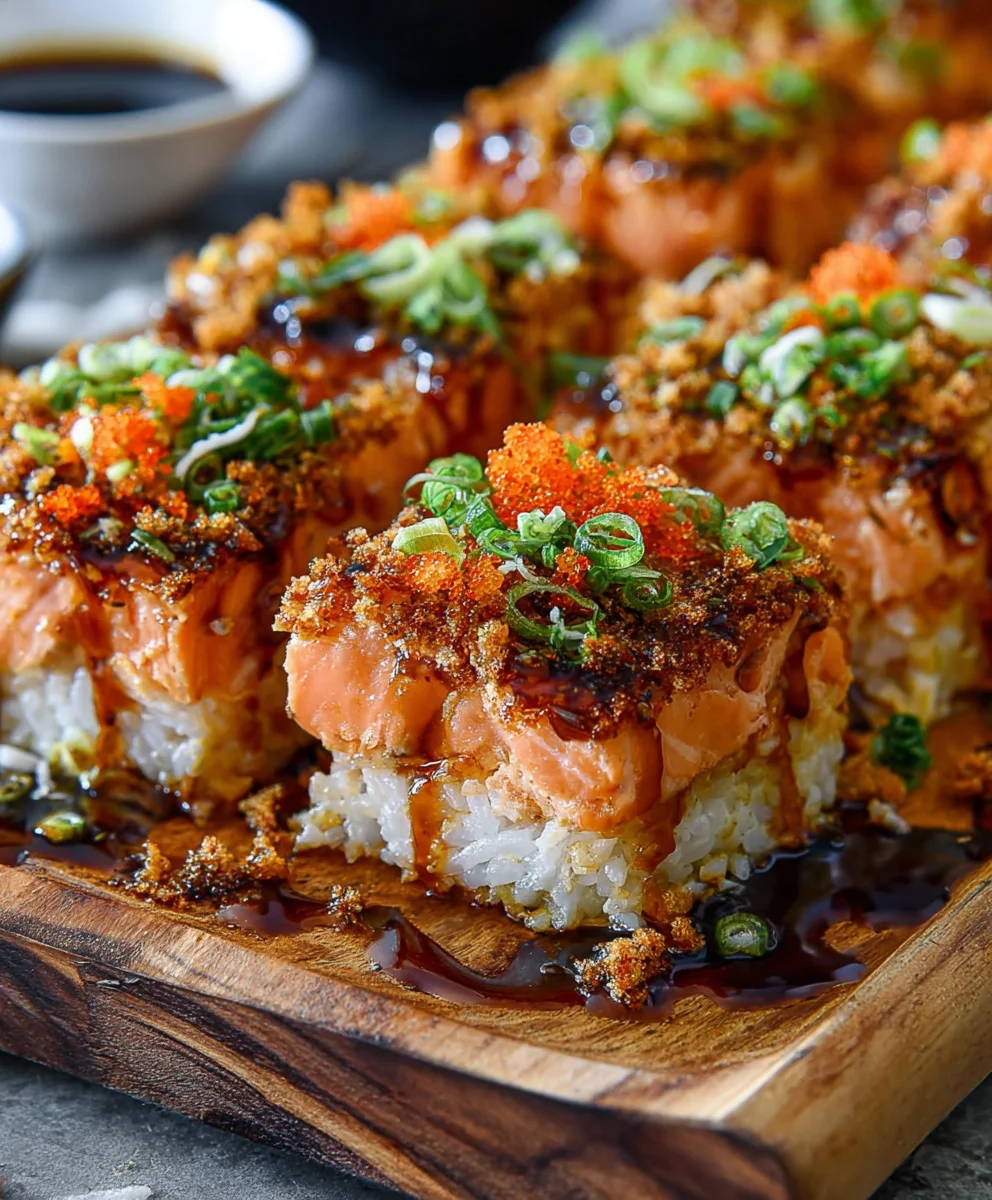Spicy Salmon Sushi Bake-Easy Weeknight Dinner