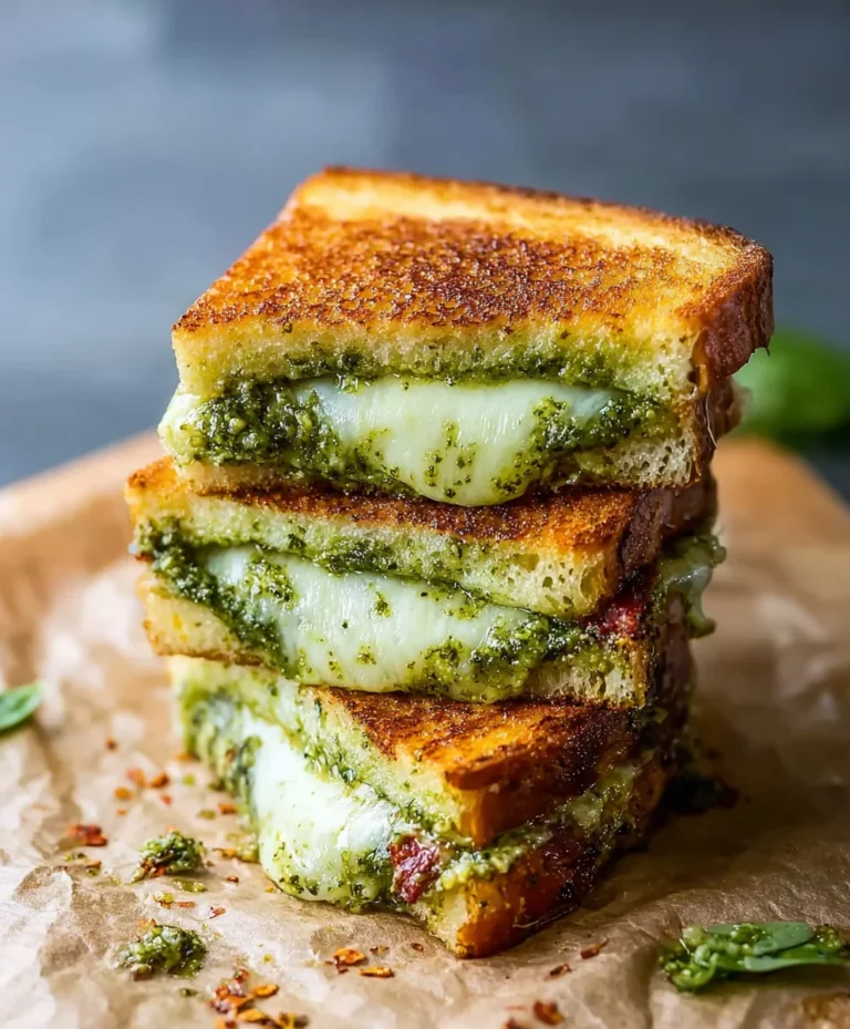 Sourdough Pesto Grilled Cheese-Flavorful & Easy Recipe
