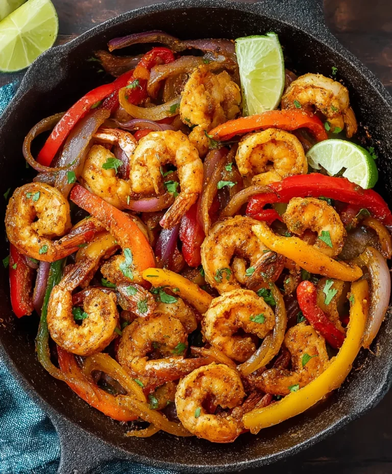 Quick Skillet Shrimp Fajitas- Easy & Delicious Dinner